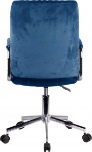 Krzesło biurowe Fabryka Mebli Akord Krzesło welurowe obrotowe FD-24 - Granatowy 5