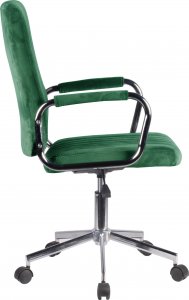 Krzesło biurowe Fabryka Mebli Akord Krzesło welurowe obrotowe FD-24 - Butelkowa Zieleń 2