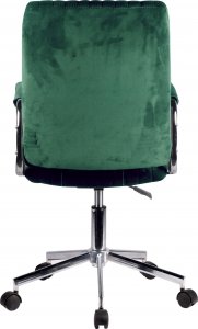 Krzesło biurowe Fabryka Mebli Akord Krzesło welurowe obrotowe FD-24 - Butelkowa Zieleń 3