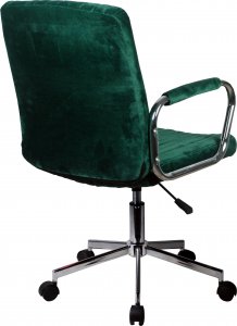 Krzesło biurowe Fabryka Mebli Akord Krzesło welurowe obrotowe FD-24 - Butelkowa Zieleń 4