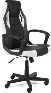 Fotel Furniture 4 Gamers Gamingowy F4G FG-19 Czarno-Biały 1