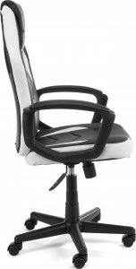 Fotel Furniture 4 Gamers Gamingowy F4G FG-19 Czarno-Biały 2