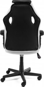 Fotel Furniture 4 Gamers Gamingowy F4G FG-19 Czarno-Biały 3