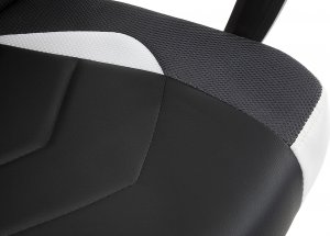 Fotel Furniture 4 Gamers Gamingowy F4G FG-19 Czarno-Biały 5