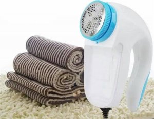 Golarka do ubrań Aptel Elektryczna GOLARKA do Ubrań 3 Ostrza 4W biało-niebieska AG970 6