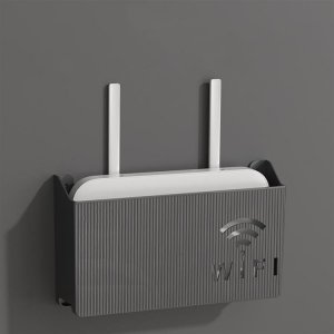 Aptel Naścienna PÓŁKA na Router Wi-Fi czarna AG986A 1