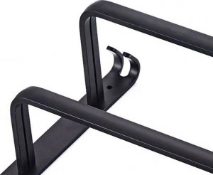 Aptel Stalowy WIESZAK na Ręczniki Łazienkowy w stylu Loft 60x11cm czarny mat AG988 3