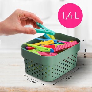 Kadax Curver Pojemnik Pudełko Ażurowe 1,4 L Zielony 3