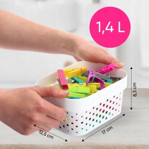 Curver Pojemnik Pudełko Ażurowe 1,4 L Biały 3