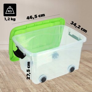 Kadax Pojemnik Pudełko Organizer Zabawki Na Kółkach 20L 4