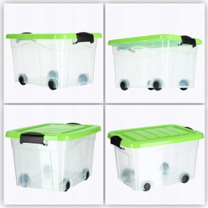 Kadax Pojemnik Pudełko Organizer Zabawki Na Kółkach 20L 5