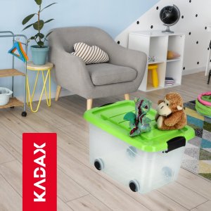 Kadax Pojemnik Pudełko Organizer Zabawki Na Kółkach 20L 6