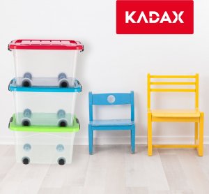 Kadax Pojemnik Pudełko Organizer Zabawki Na Kółkach 20L 7