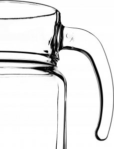 Kadax Dzbanek Szklany Do Napojów Wody Soku 1,7L Pojemny 12