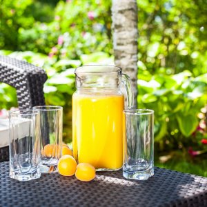 Kadax Dzbanek Szklany Do Napojów Wody Soku 1,7L Pojemny 2