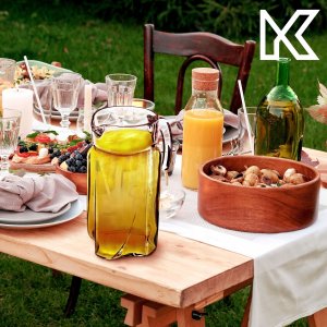 Kadax Dzbanek Szklany Do Napojów Wody Soku 1,7L Pojemny 7