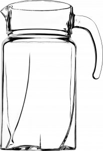 Kadax Dzbanek Szklany Do Napojów Wody Soku 1,7L Pojemny 9