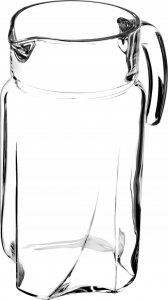 Kadax Dzbanek Szklany Do Napojów Wody Soku 1,7L Pojemny 10