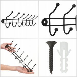 Kadax KADAX Wieszak Ścienny Na Ubrania Uchwyt 5+7 Haków 4