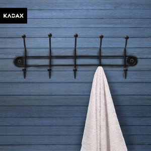 Kadax KADAX Wieszak Ścienny Na Ubrania Uchwyt 5+7 Haków 5
