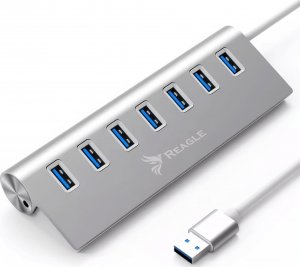 HUB USB Reagle Reagle HUB USB 3.0 Aktywny 7 Portów 5 Gb/s 20W Aluminium 1