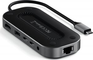 HUB USB Satechi ADAPTER HUB USB -C SATECHI TYPE-C SATECHI USB-4 MULTIPORT W 2.5G ETHERNET (1XHDMI2.1, 1XUSB-A, 2X USB-C, AUDIO 3.5MM, ETHERNET (GWIEZDNA SZAROŚĆ) 3