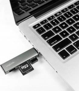 HUB USB LogiLink LogiLink USB 3.2 HUB 2-port, Gen2 mit Kartenlesern, Alu 6