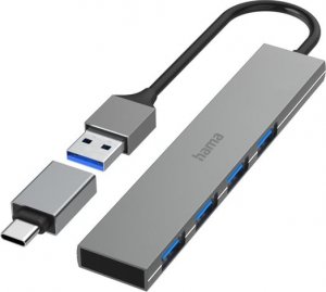HUB USB Hama Hama Premium 4x USB-A 3.2 Gen1 (002001410000) 1
