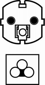 Kabel zasilający Logo Kabel sieciowy 230V do zasilacza laptopa, CEE7 (widelec) - C5, 2m, VDE approved, czarny, Logo, blistr, koncówka C5 2