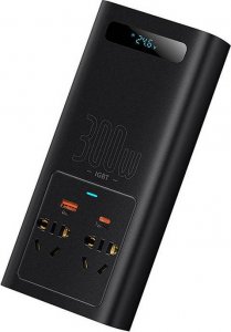 Przetwornica Baseus Inwerter samochodowy Baseus 300W, 24V, CN/EU (czarny) 3