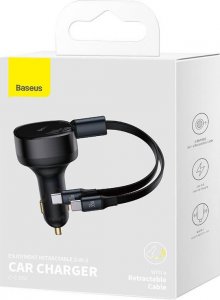 Ładowarka Baseus Ładowarka samochodowa Baseus Enjoyment z kablami USB-C, 33W (czarna) 8