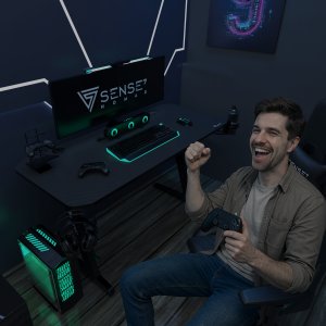 Biurko SENSE7 gamingowe Nomad Basic 140x60 cm 19