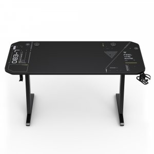 Biurko SENSE7 Nomad Cybernetic Czarne 140 cmx60 cm 140x60 cm 4