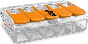 Wago Szybkozłączka uniwersalna 5x0,5-6mm transparentna 221-615 1 szt. 1
