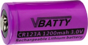 MotoMer 1x bateria akumulatorek CR 123 a 3v 1200 mAh RCR 16340 Lithium CR17345 1