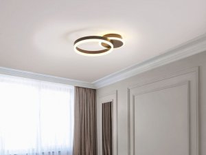 Lampa sufitowa Beliani Lampa sufitowa brązowa GLYDE 2