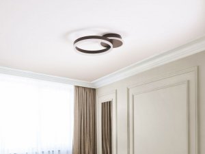 Lampa sufitowa Beliani Lampa sufitowa brązowa GLYDE 3