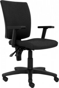 Krzesło biurowe Nowy Styl Krzesło Metron Tkanina Oban Czarna 1