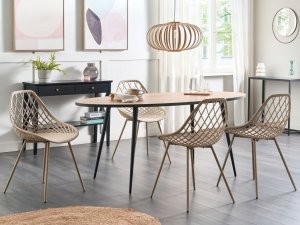 Beliani Zestaw 2 krzeseł do jadalni beżowy CANTON II 2