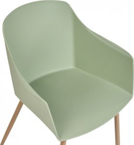 Beliani Zestaw 2 krzeseł do jadalni jasnozielony FONDA II 6