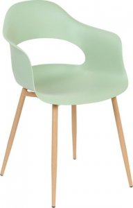 Beliani Zestaw 2 krzeseł jasnozielony UTICA 3