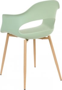 Beliani Zestaw 2 krzeseł jasnozielony UTICA 5