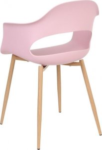Beliani Zestaw 2 krzeseł różowy UTICA 5