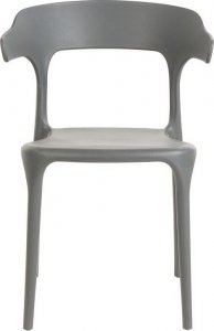 Beliani Zestaw 4 krzeseł do jadalni szary GUBBIO 5