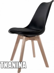 Lugano Krzesło skandynawskie MONZA BLACK - Black Fabric II 1
