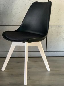 Lugano Krzesło skandynawskie MONZA BLACK Pro MILK 5