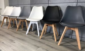 Lugano Krzesło skandynawskie MONZA BLACK Pro MILK 6