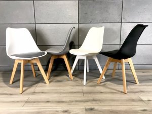 Lugano Krzesło skandynawskie MONZA BLACK Pro MILK 7