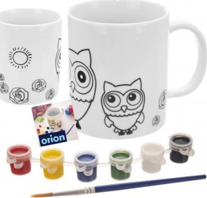 Orion Kubek do malowania z farbkami porcelanowy sowa 330 ml 4