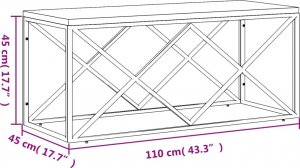 vidaXL Stolik kawowy, stal nierdzewna i lite drewno z odzysku 6
